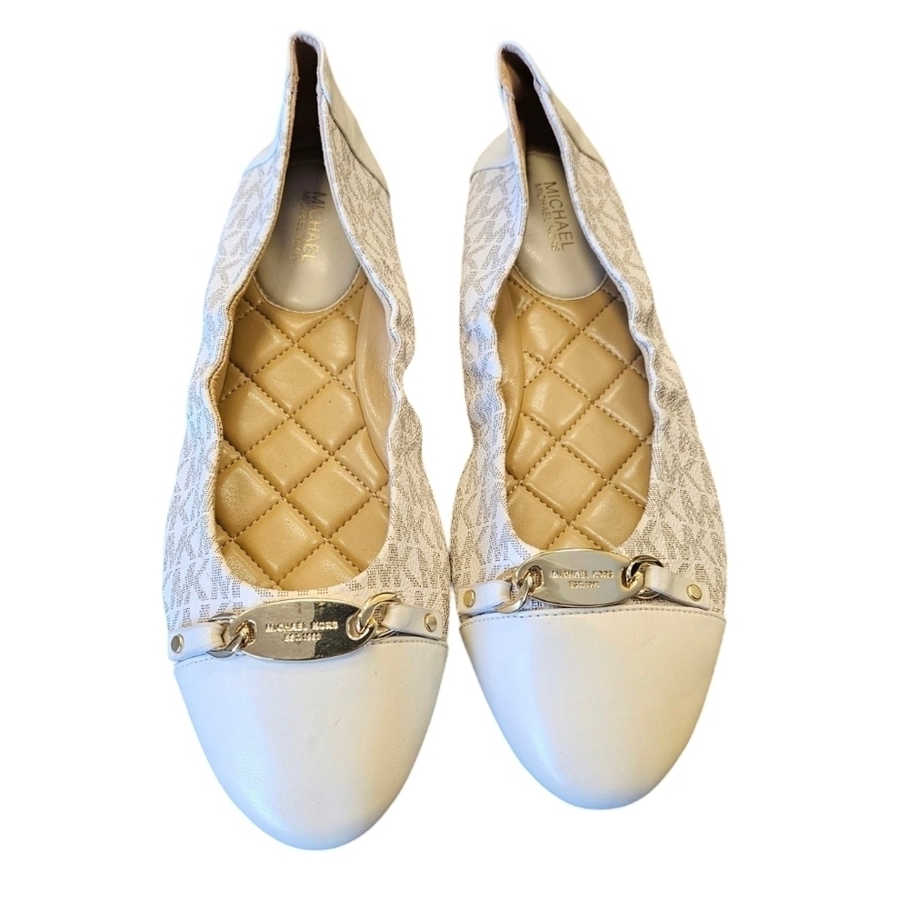 Michael Michael KORS Signature Logo Ballet Flats Womens